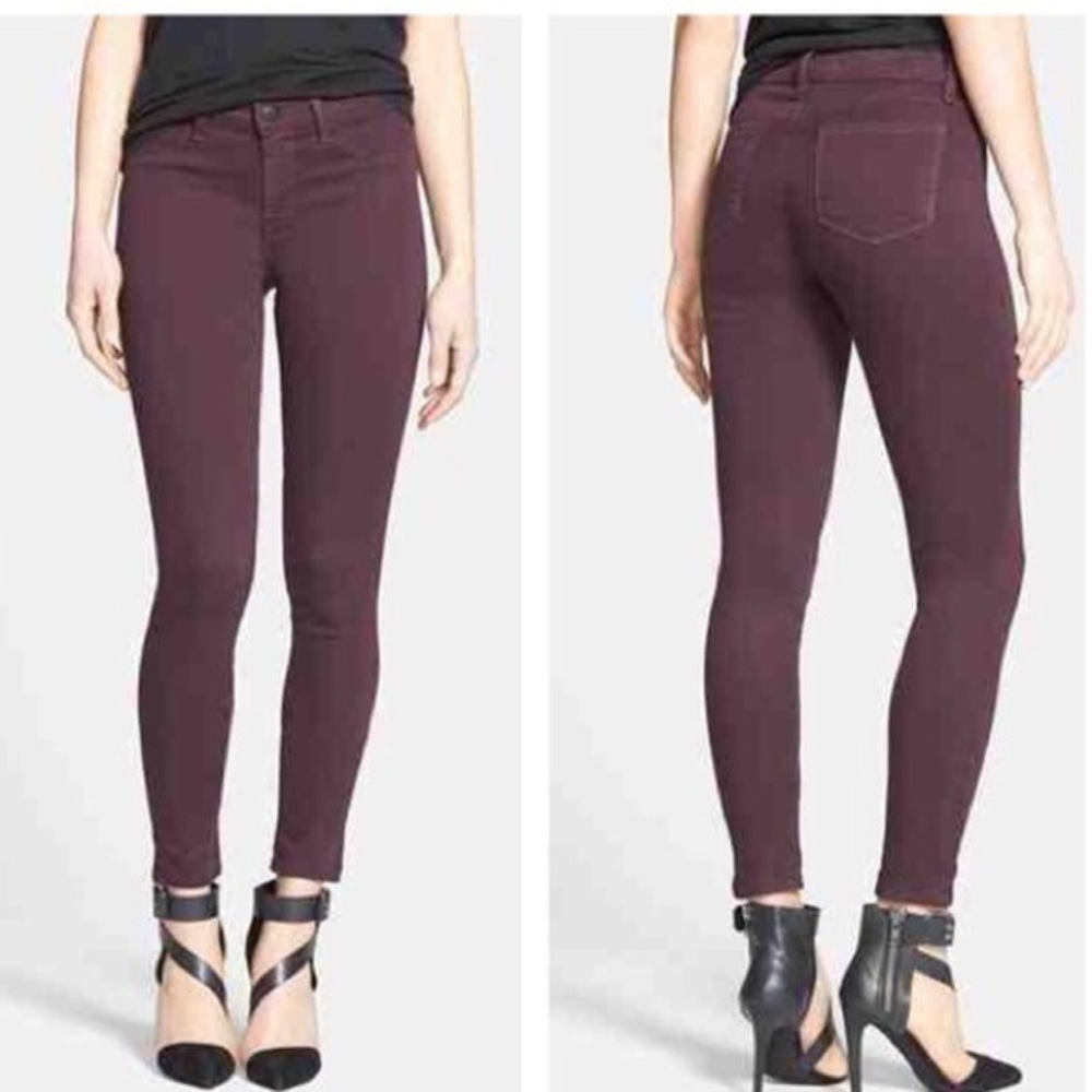J Brand Super Skinny Dark Plum Jeans 27